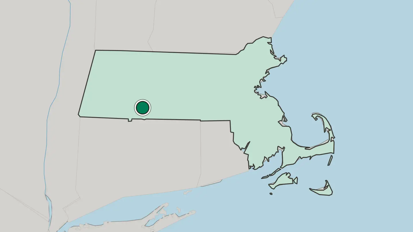 Map of Chicopee in United States