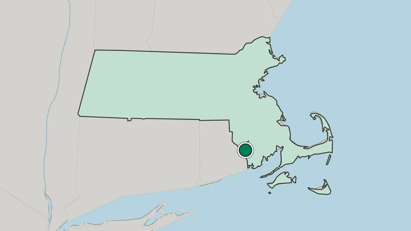 Map of Fall River in United States
