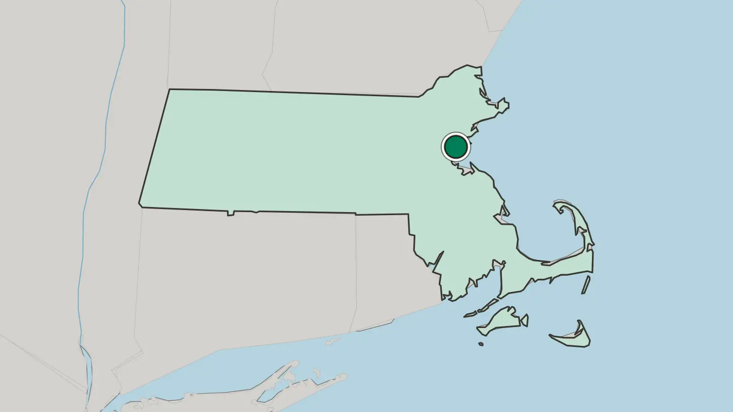 Map of Revere in United States
