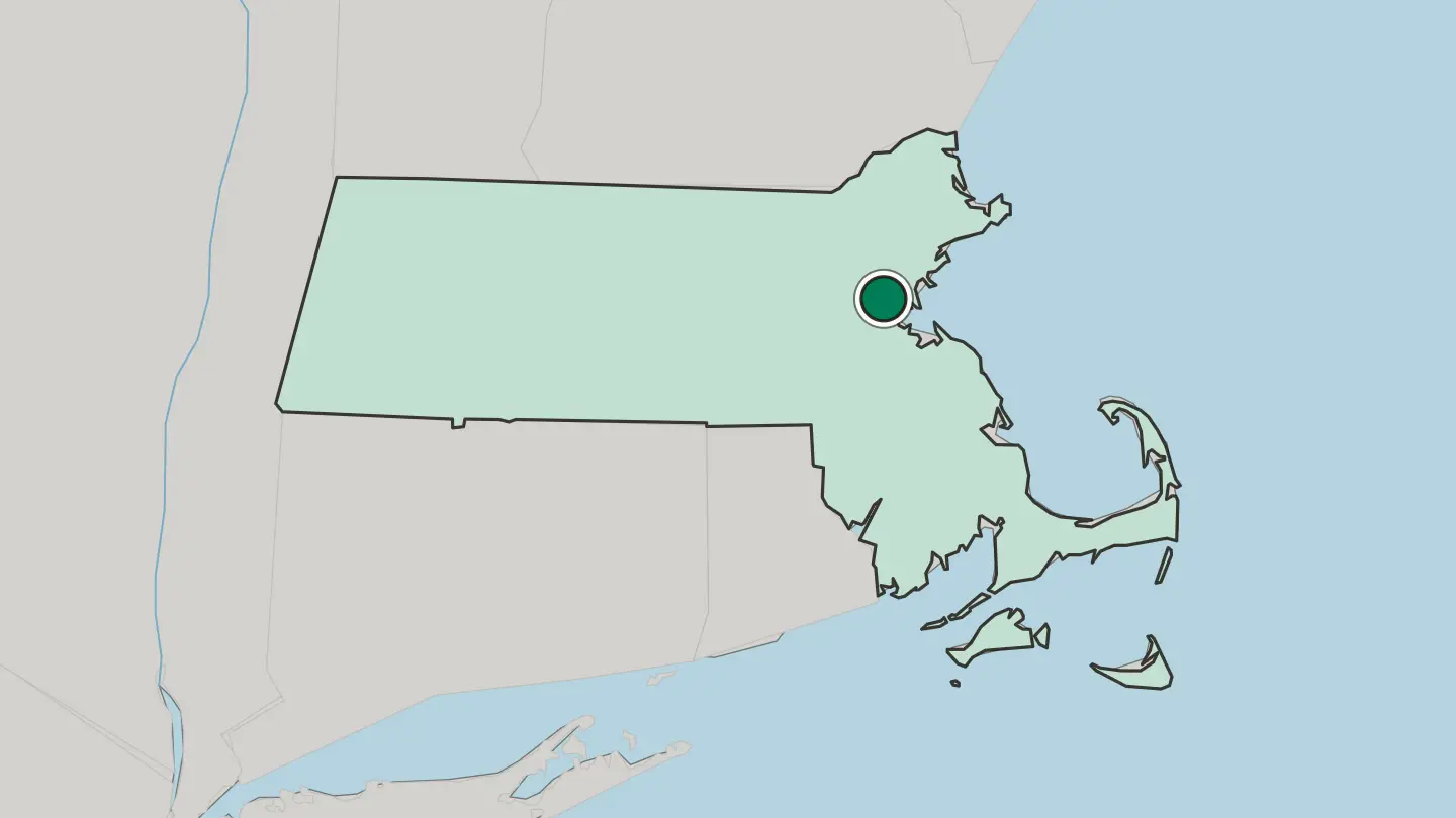 Map of Somerville in United States
