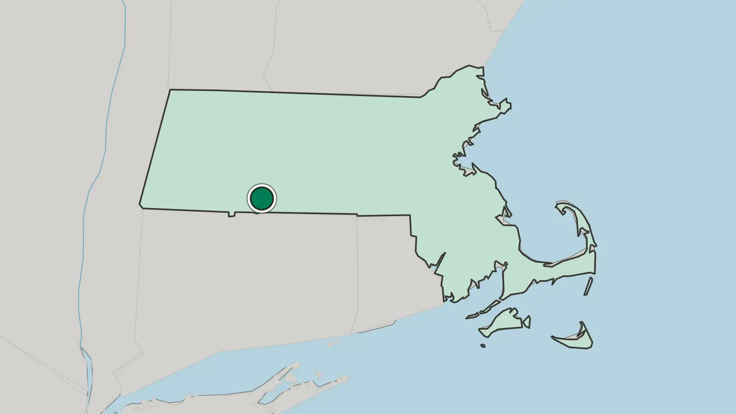 Map of Springfield in United States