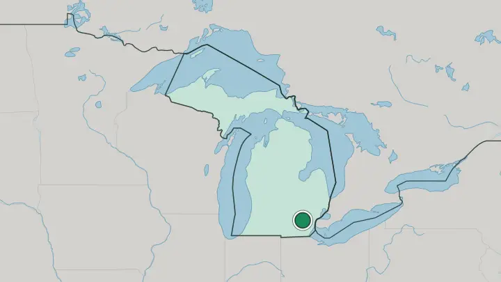 Map of Ann Arbor in United States