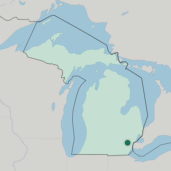 Map showing Canton — In Michigan