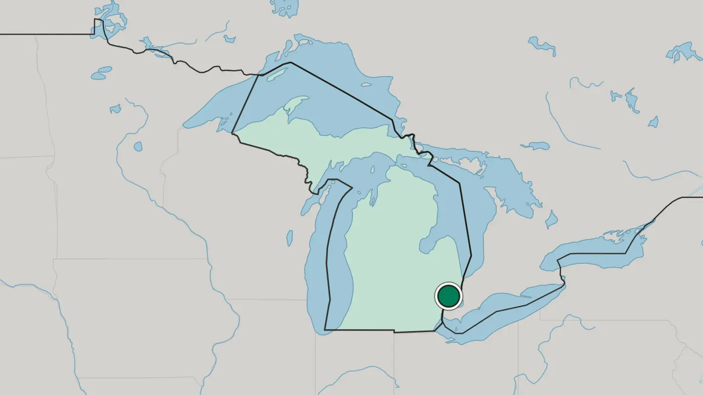 Map of Clinton Township in United States