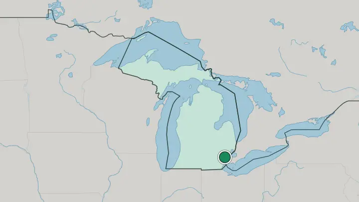 Map of Dearborn in United States
