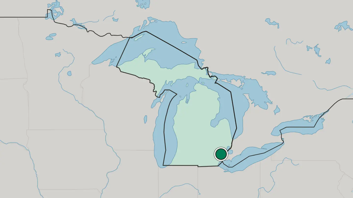 Map of Dearborn in United States