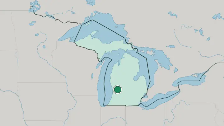 Map of Grand Rapids in United States