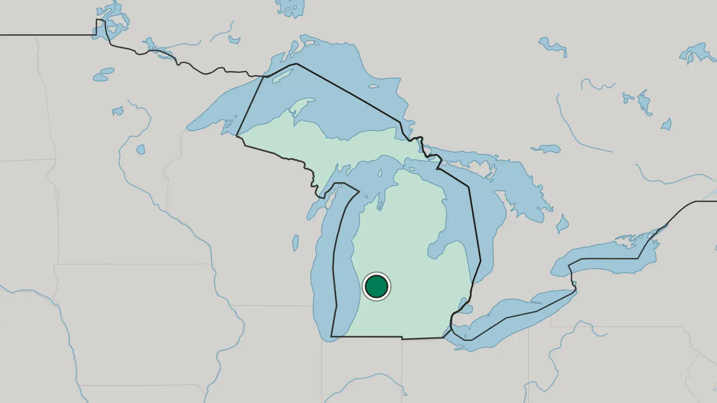 Map of Grand Rapids in United States