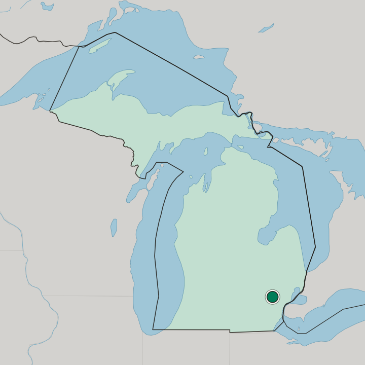 Map showing Novi — In Michigan