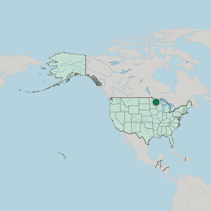 Map showing Duluth — In United States