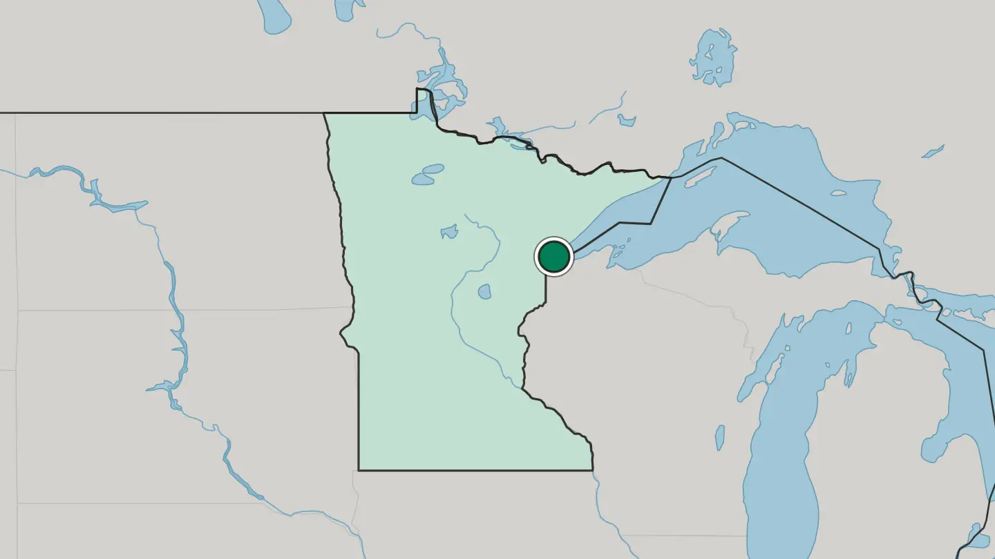 Map of Duluth in United States