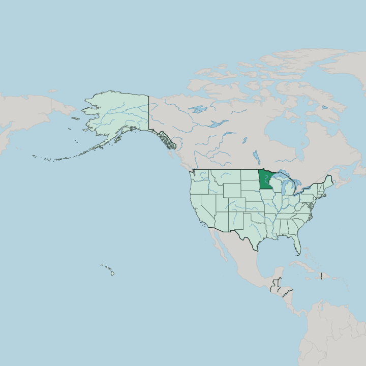 Map showing Minnesota — In United States