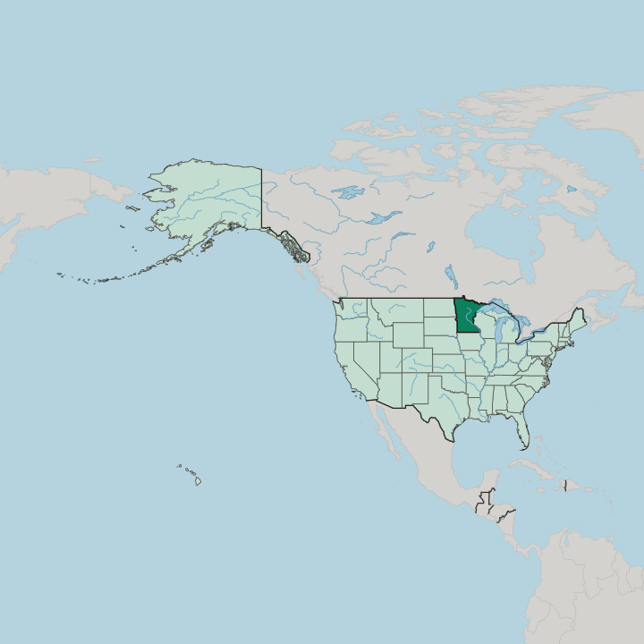 Map showing Minnesota — In United States