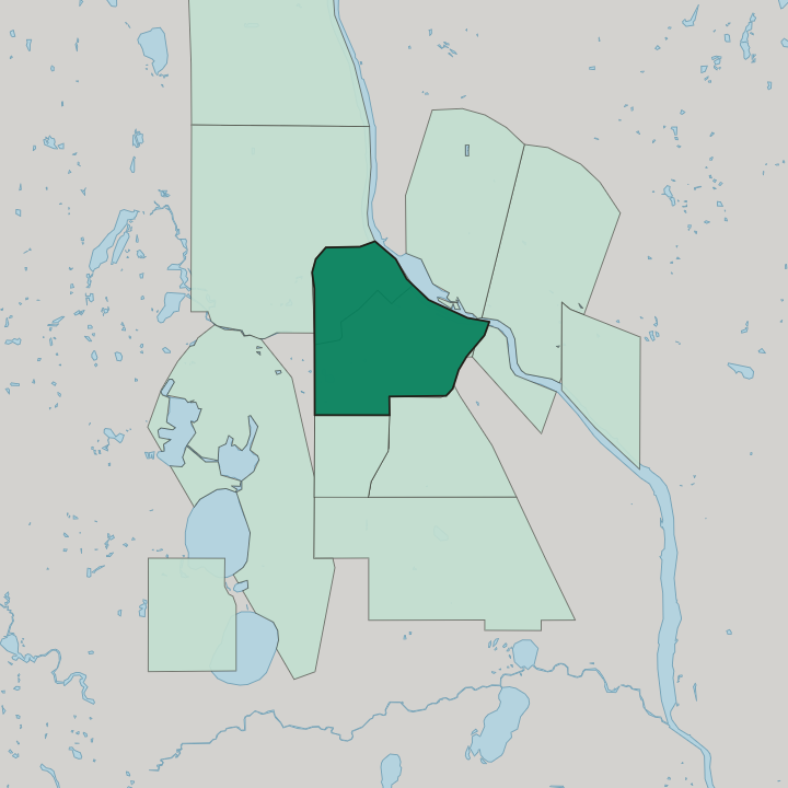 Map showing Central — In Minneapolis