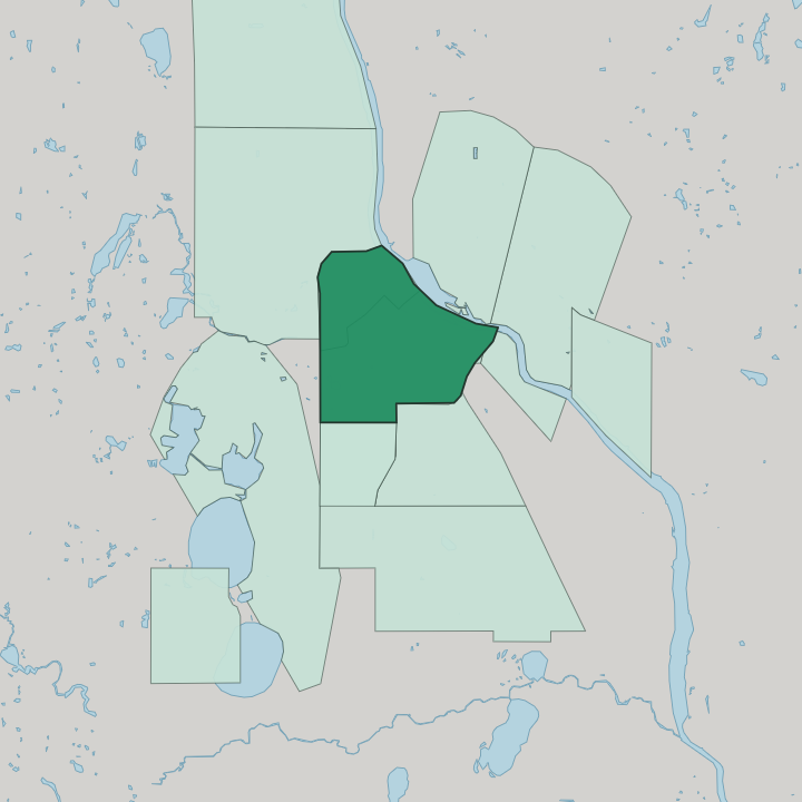 Map showing Central — In Minneapolis