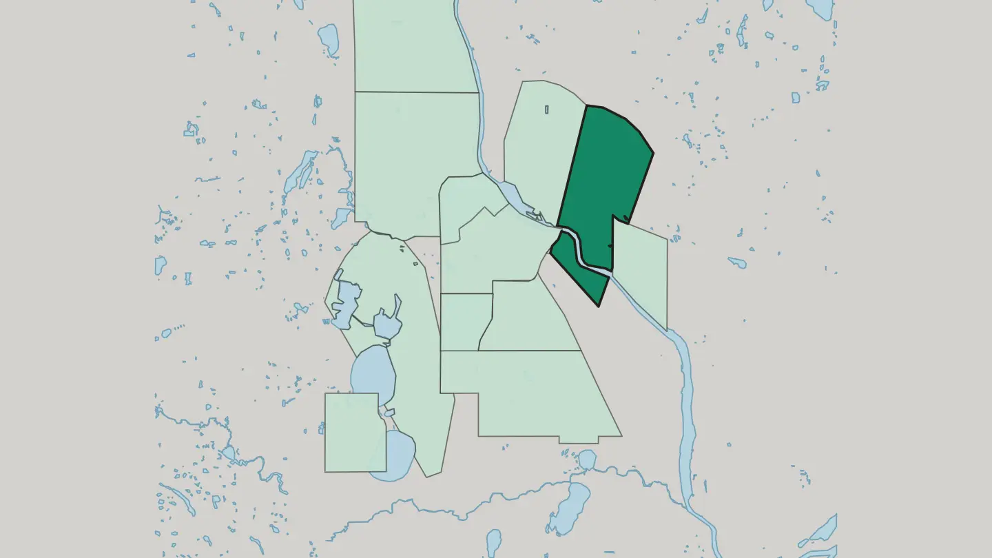 Map of Dinkytown in Minneapolis