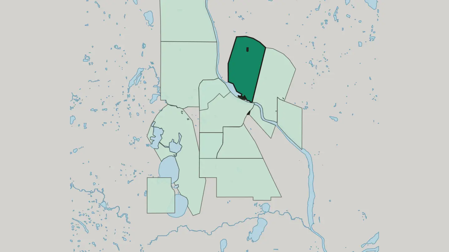 Map of Northeast in Minneapolis