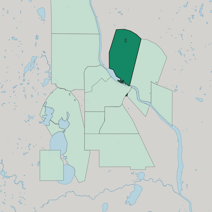 Map showing Northeast — In Minneapolis