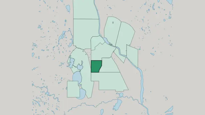 Map of Whittier in Minneapolis