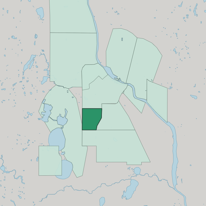 Map showing Whittier — In Minneapolis