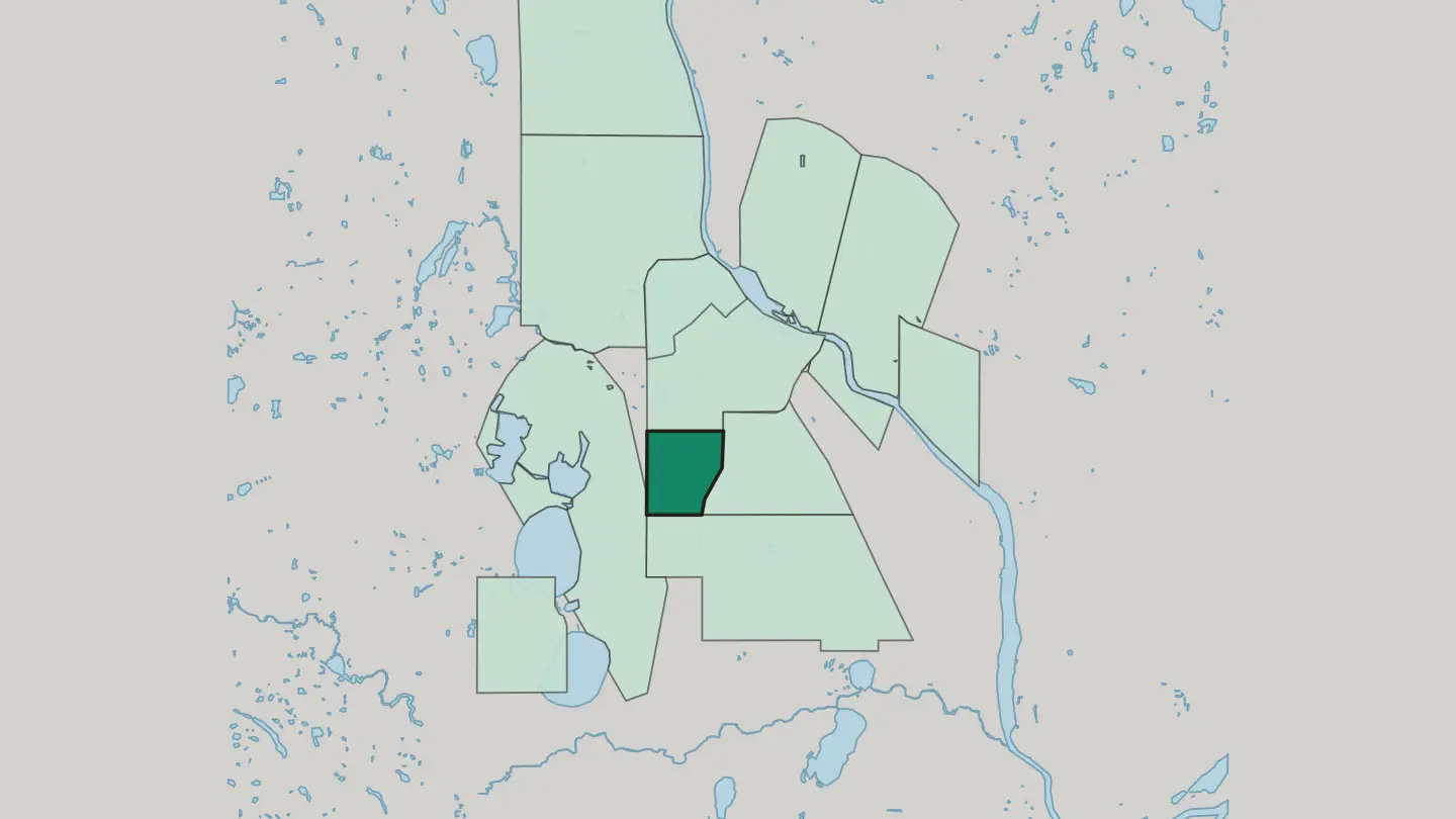 Map of Whittier in Minneapolis