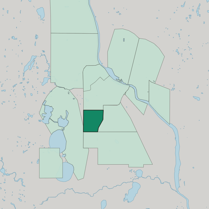 Map showing Whittier — In Minneapolis