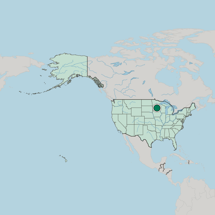 Map showing Minnetonka — In United States
