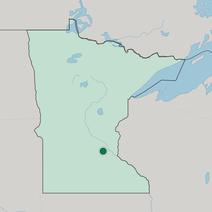 Map showing Minnetonka — In Minnesota