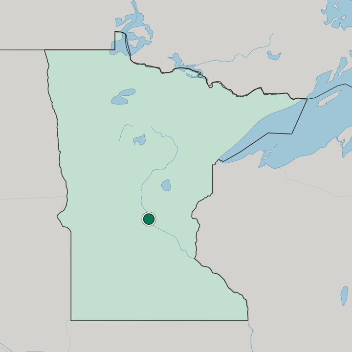 Map showing Saint Cloud — In Minnesota