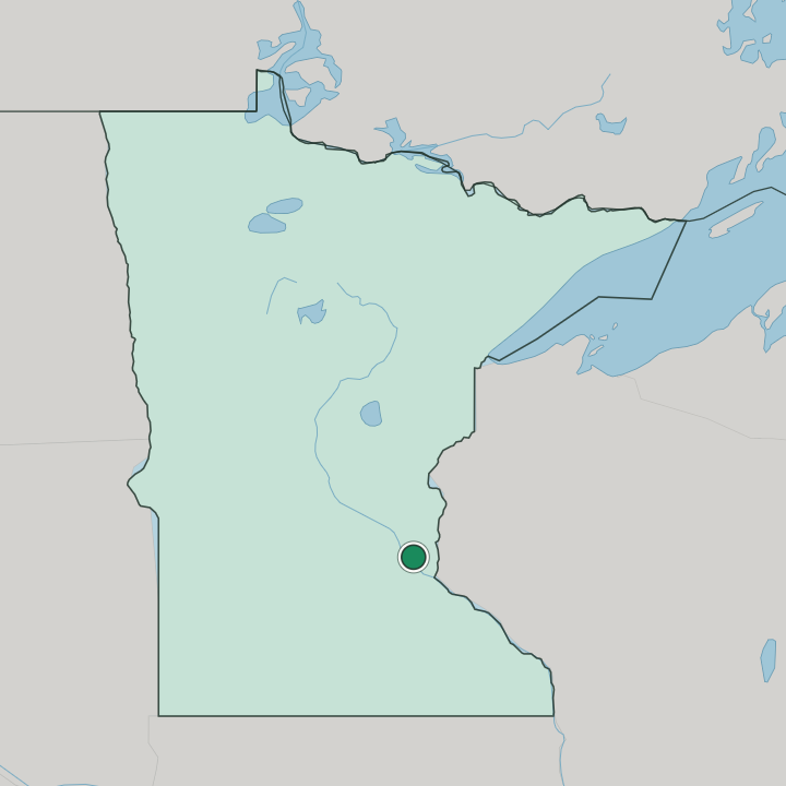 Map showing Saint Paul — In Minnesota
