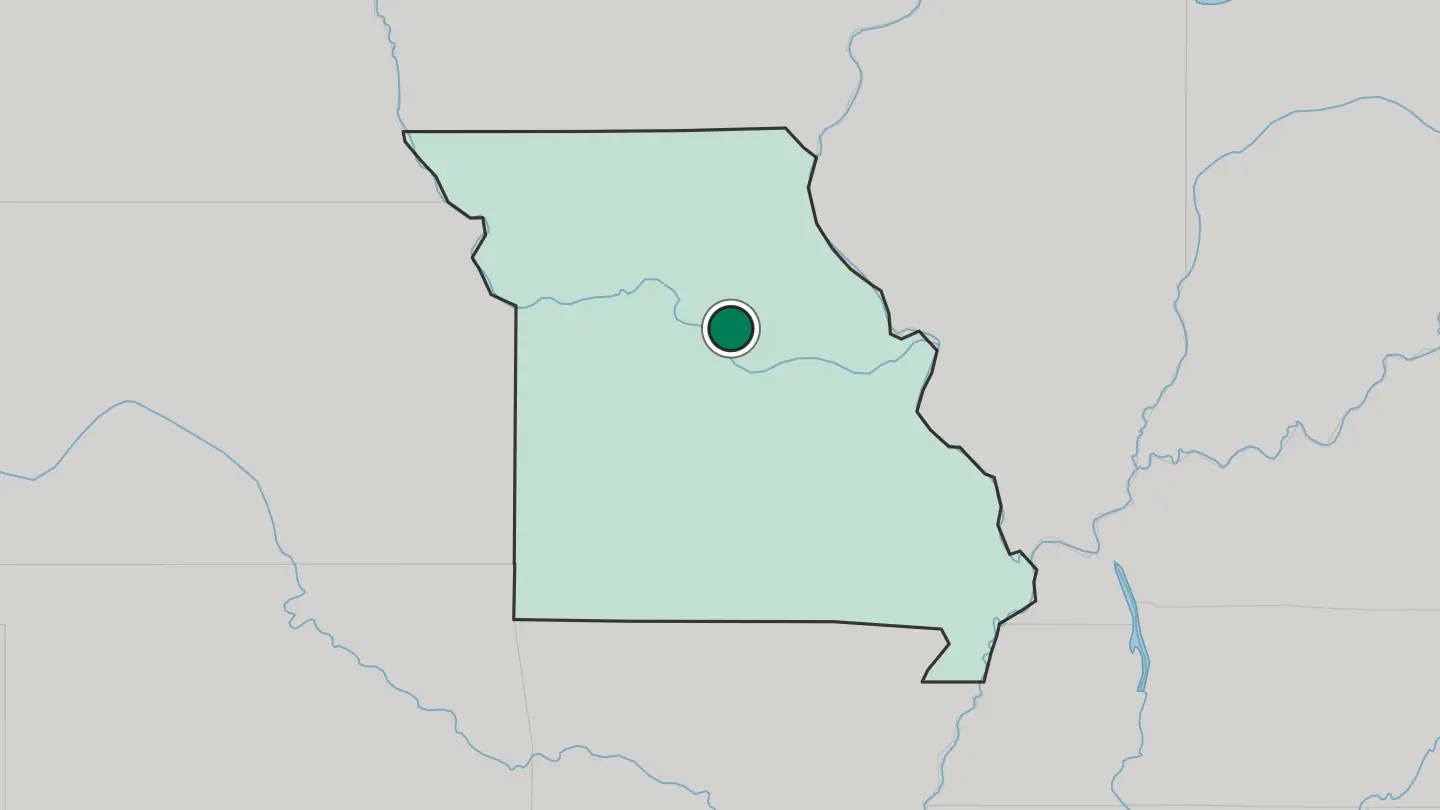 Map of Columbia in United States