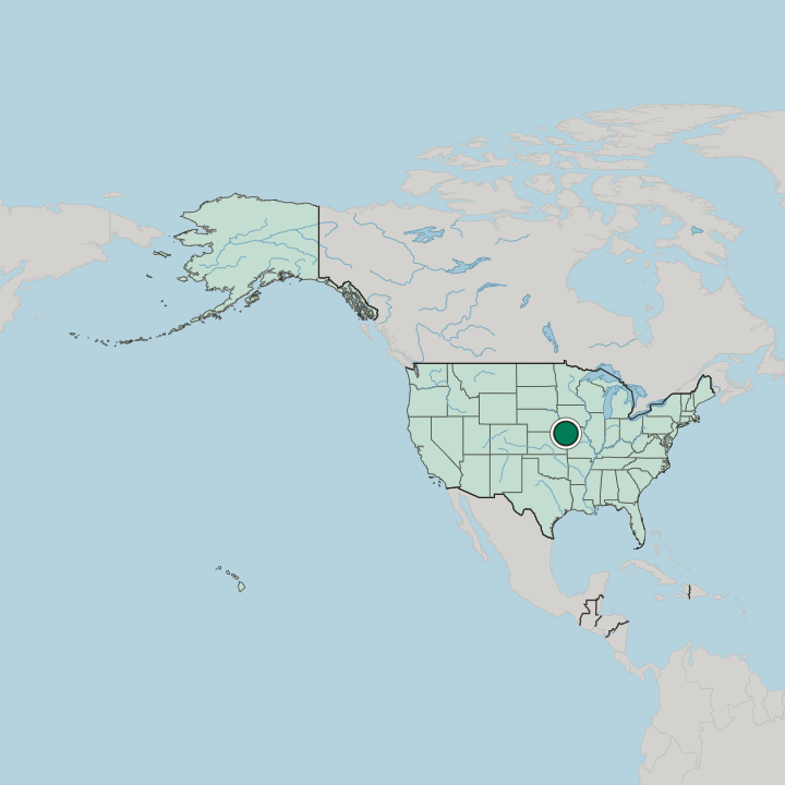 Map showing Saint Joseph — In United States