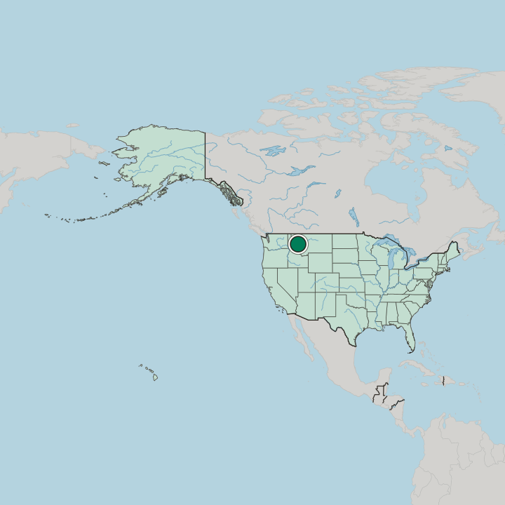 Map showing Missoula — In United States