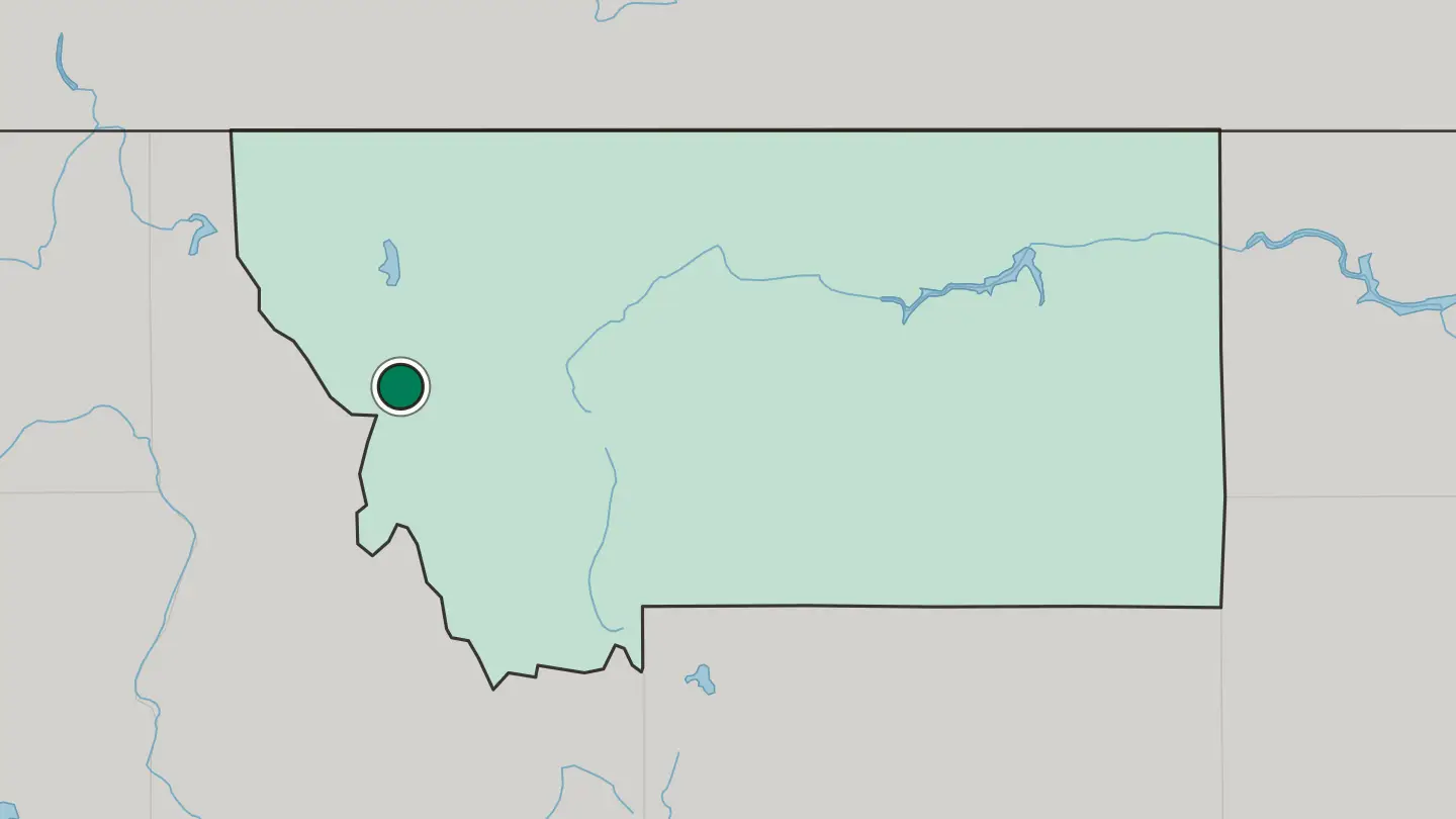 Map of Missoula in United States