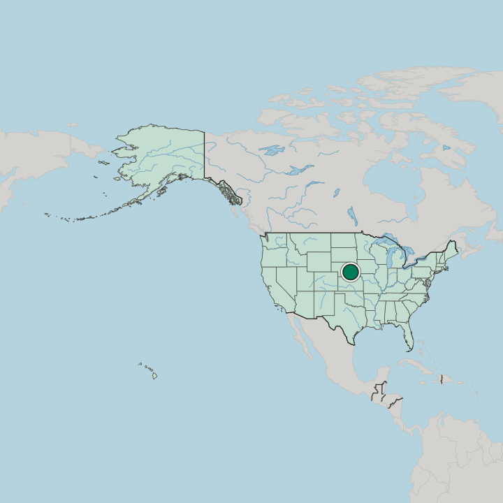 Map showing Grand Island — In United States