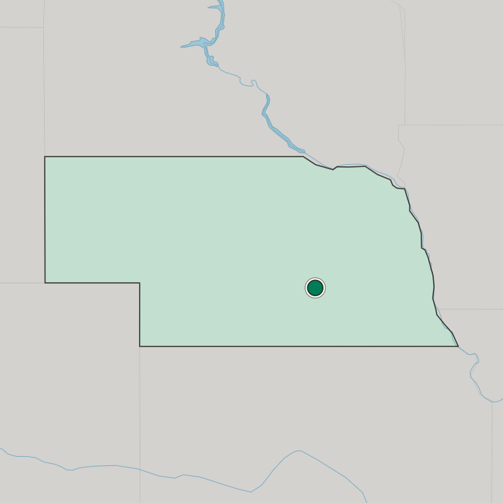 Map showing Grand Island — In Nebraska