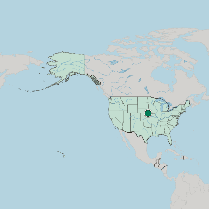 Map showing Lincoln — In United States