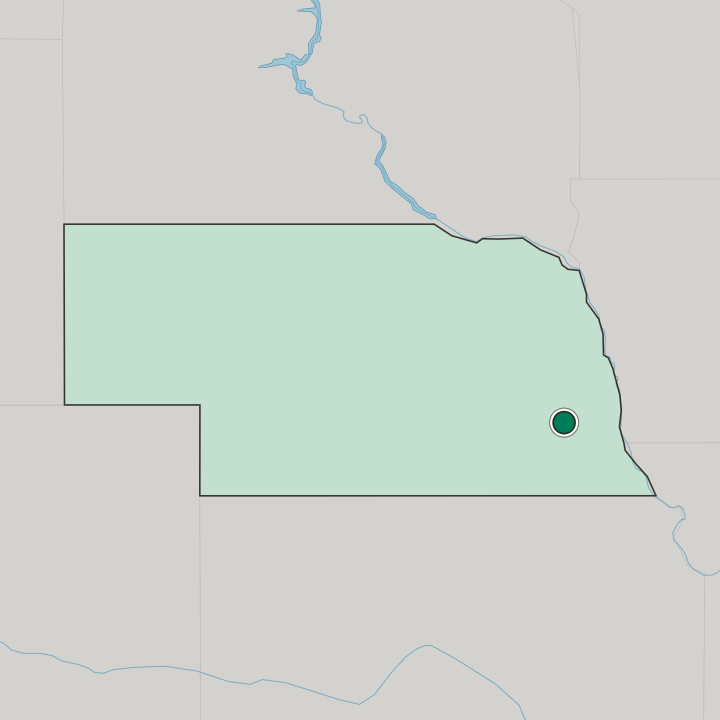 Map showing Lincoln — In Nebraska