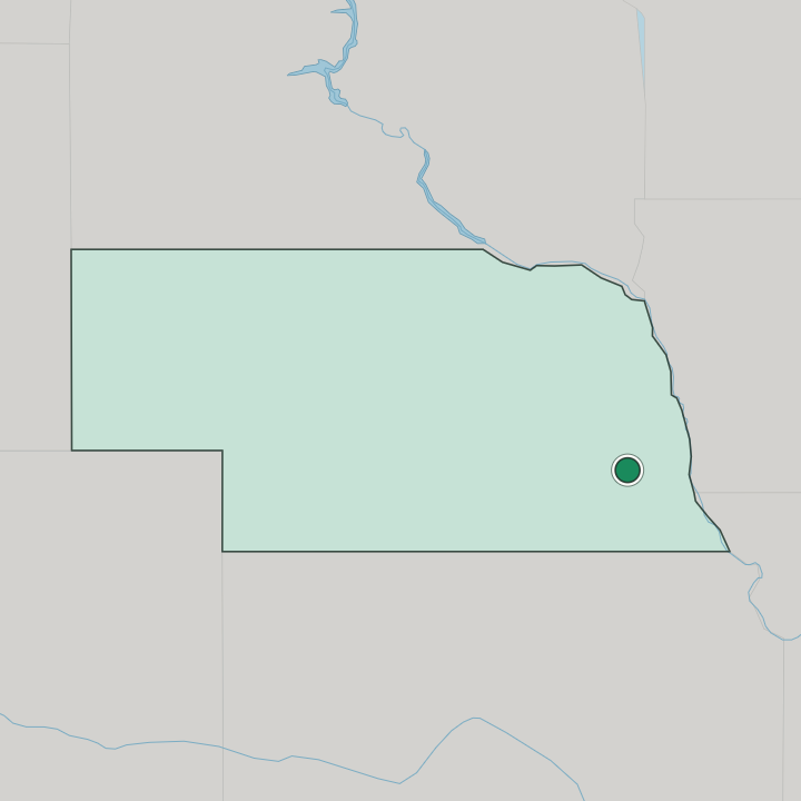 Map showing Lincoln — In Nebraska