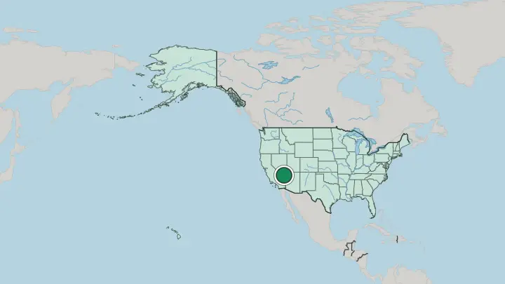 Map of Las Vegas in United States