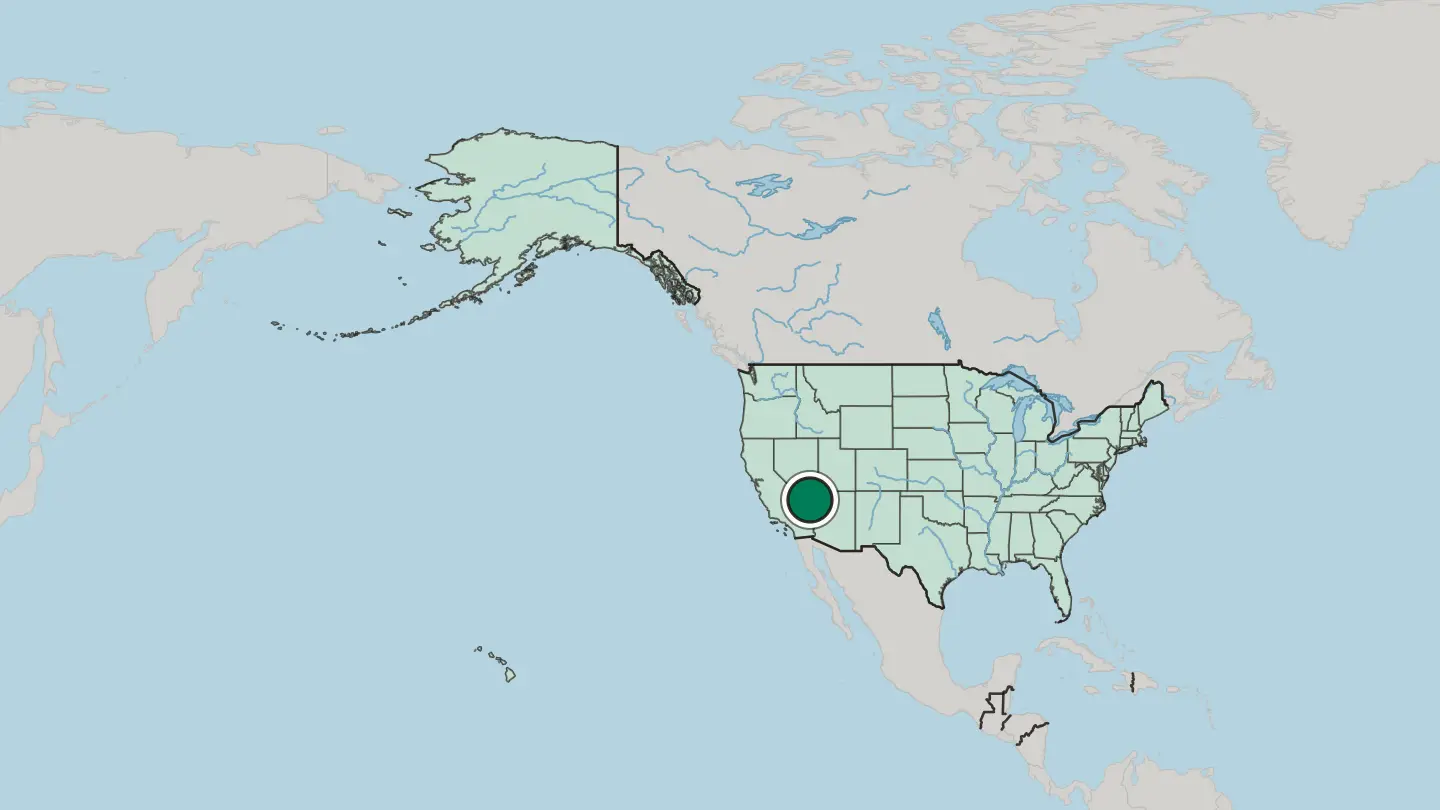 Map of Las Vegas in United States