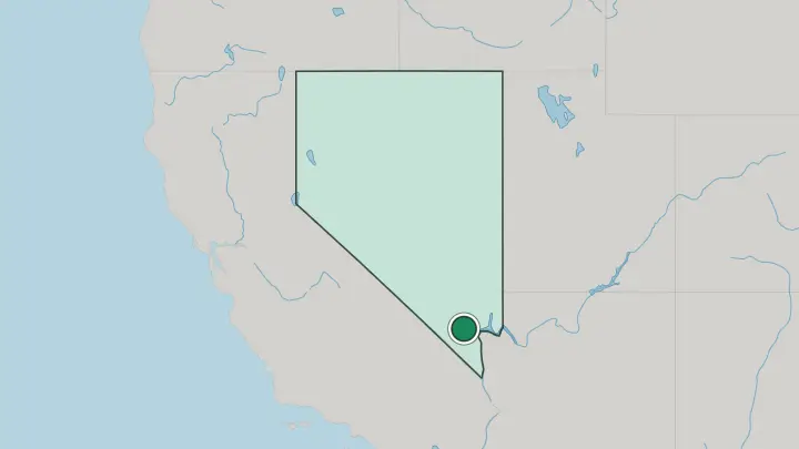 Map of Las Vegas in United States
