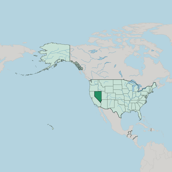 Map showing Nevada — In United States