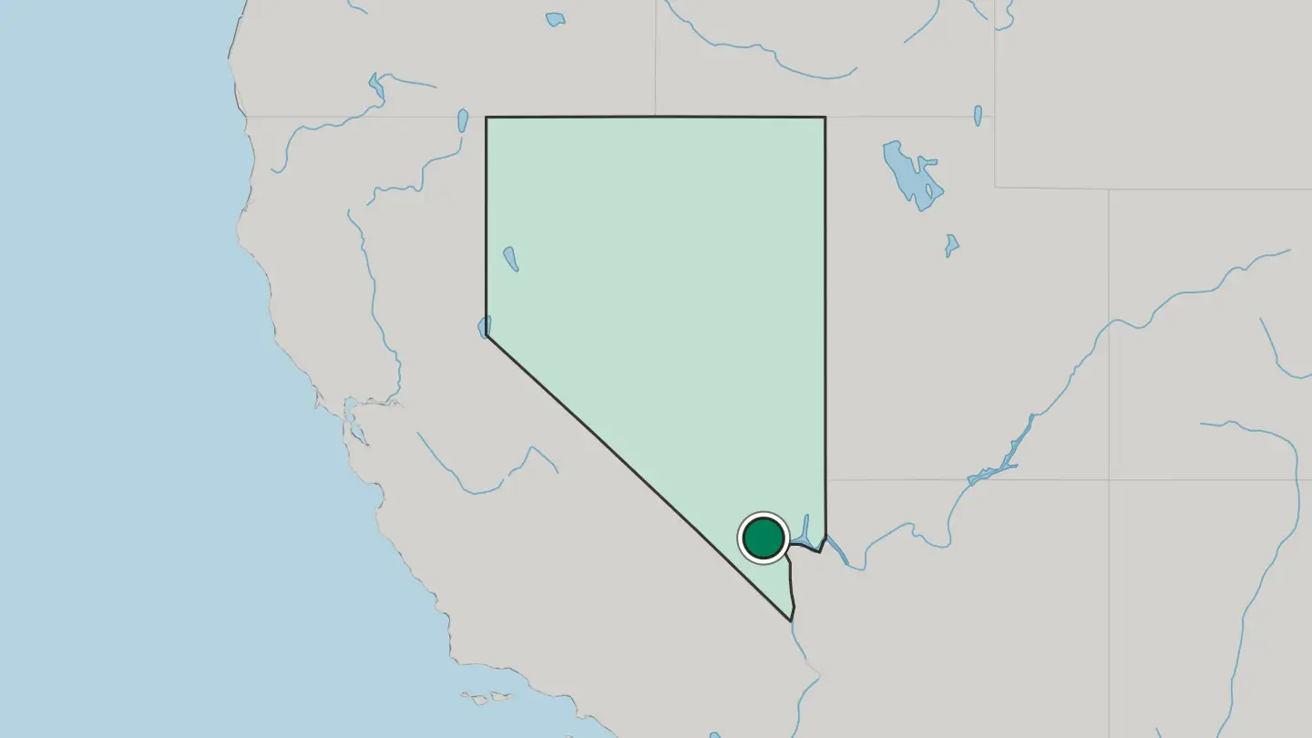 Map of North Las Vegas in United States