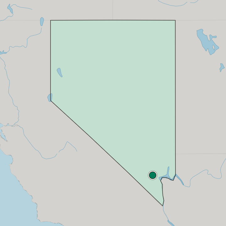 Map showing North Las Vegas — In Nevada