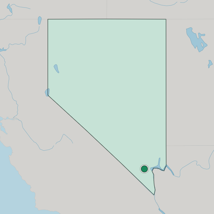 Map showing Paradise — In Nevada