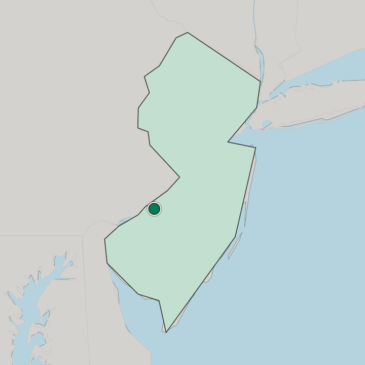 Map showing Cherry Hill — In New Jersey