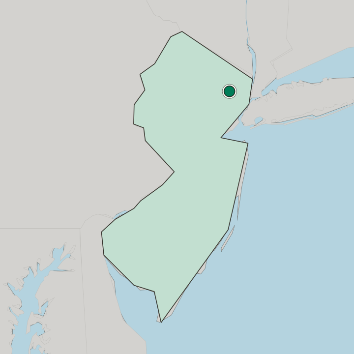Map showing Clifton — In New Jersey