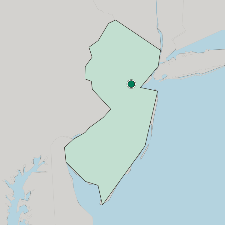 Map showing Edison — In New Jersey