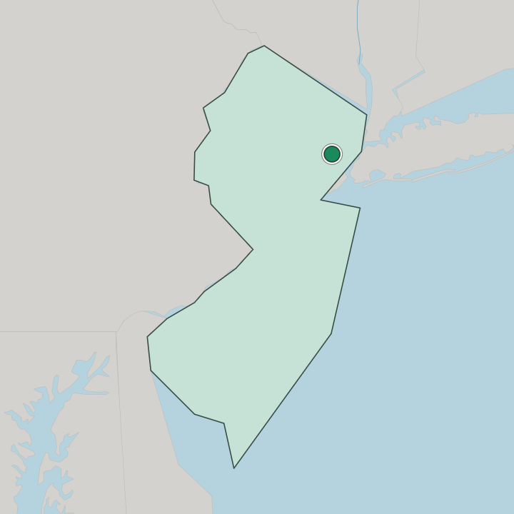 Map showing Newark — In New Jersey